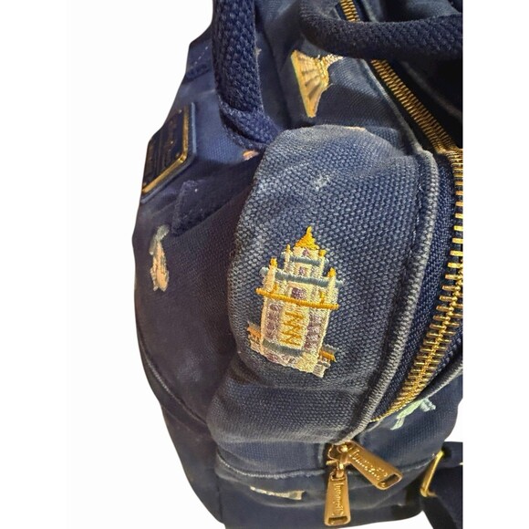 Disney Parks Loungefly WDW 50th Anniversary Blue Canvas Backpack - Picture 9 of 16